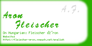 aron fleischer business card